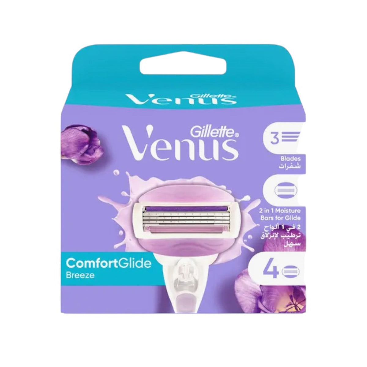 Gillette Venus Comfort Glide Breeze 3 Blades 4 Razors